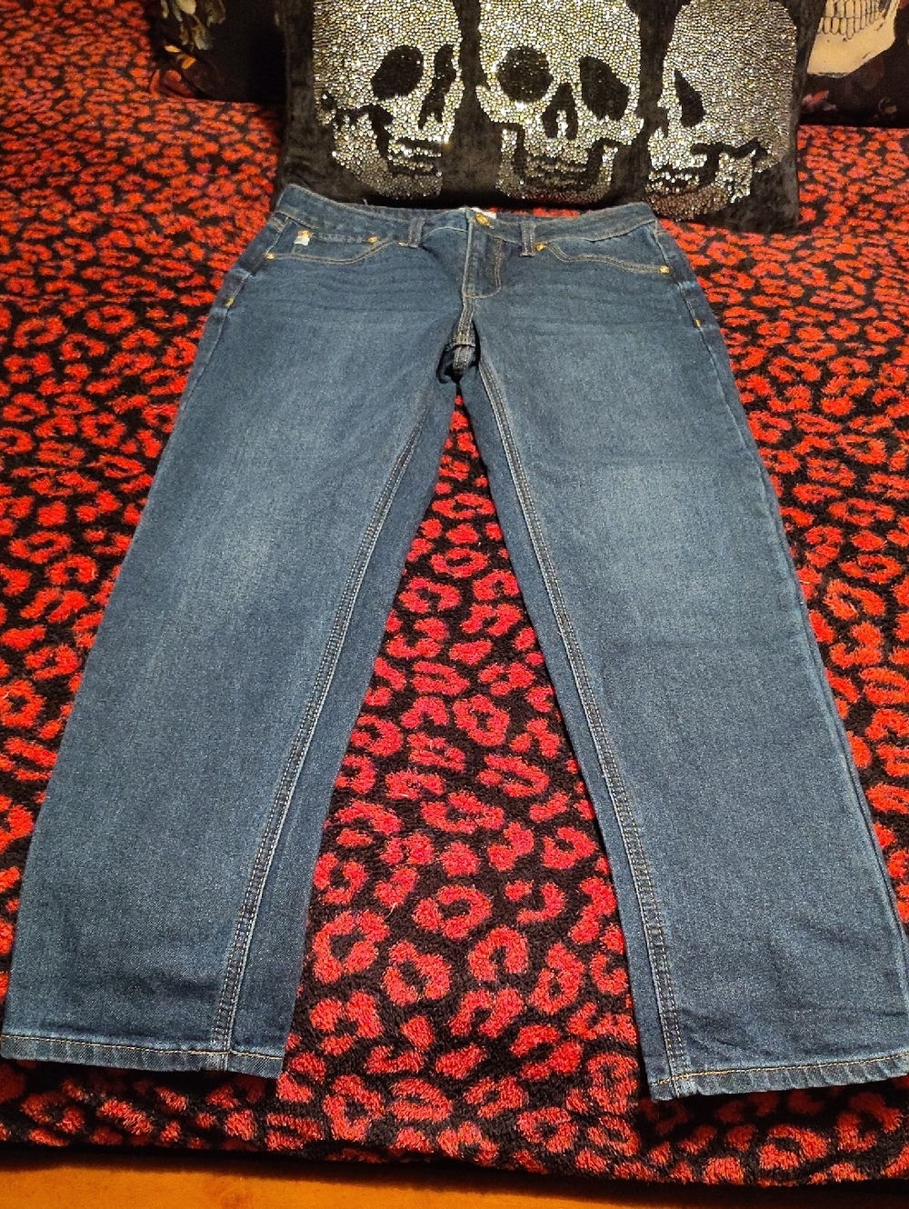 Seven7 Blue Straight-Leg Women's Jeans